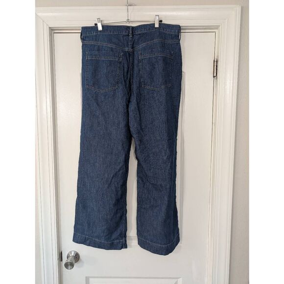 J. Crew denim trouser Pant women's 32 career minimalist‎ preppy coastal - Picture 6 of 8